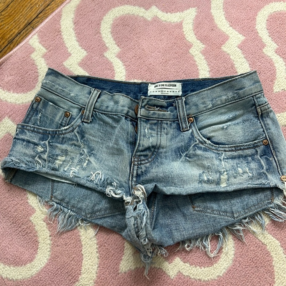 One teaspoon low rise Jean shorts